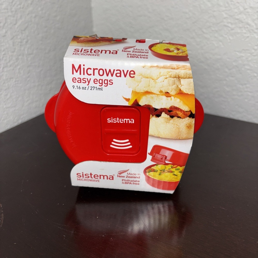 Sistema Microwave Cookware Easy Eggs, Red, 9.16 Oz/271‎ ml